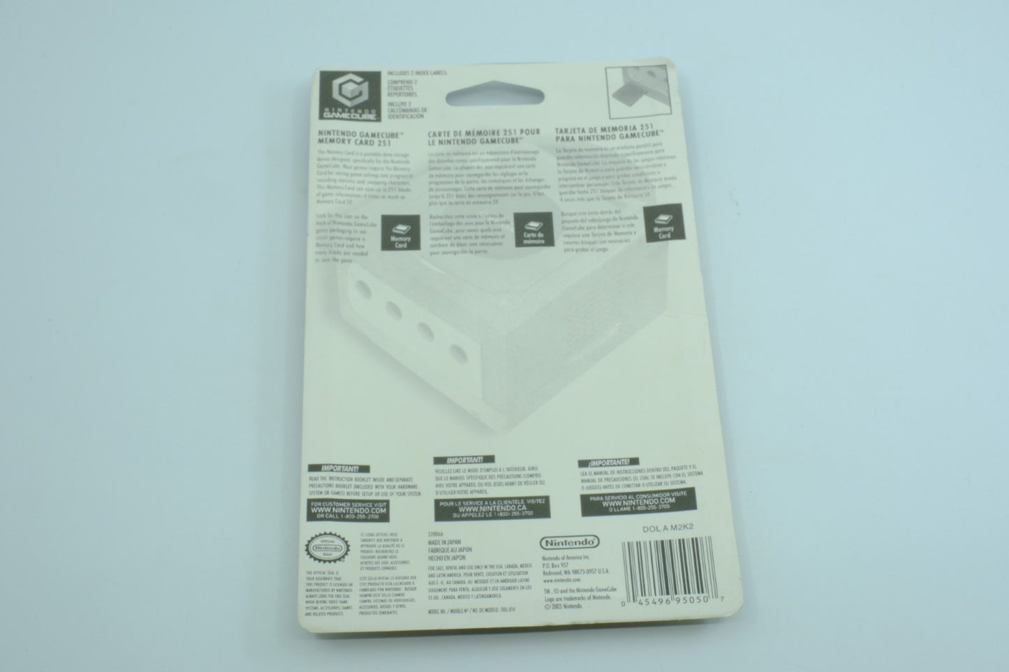 Nintendo GameCube Memory Card 251 - Brand New ( SEALED )