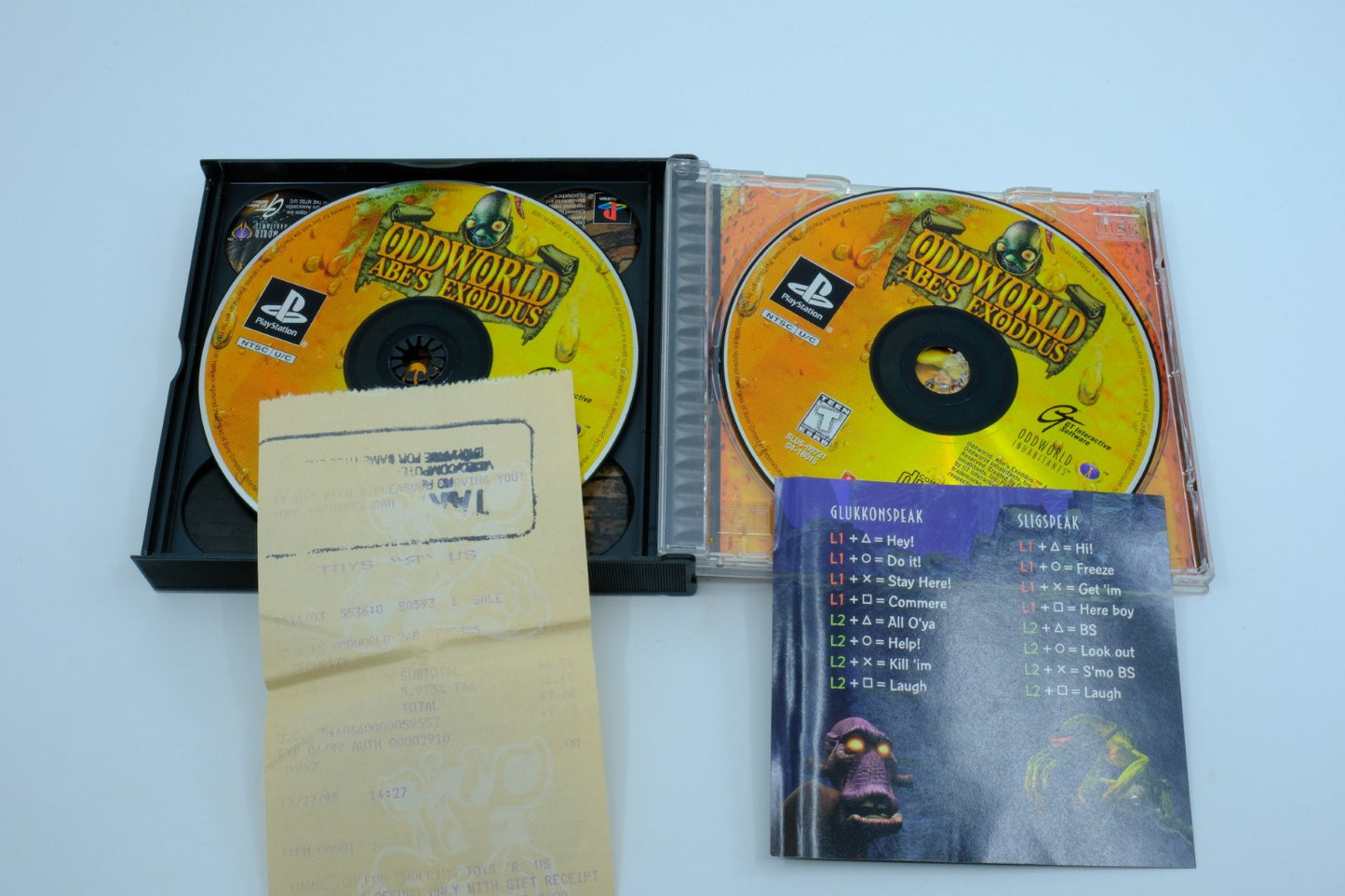 Oddworld: Abe's Exoddus - Complete in Box + Original invoice