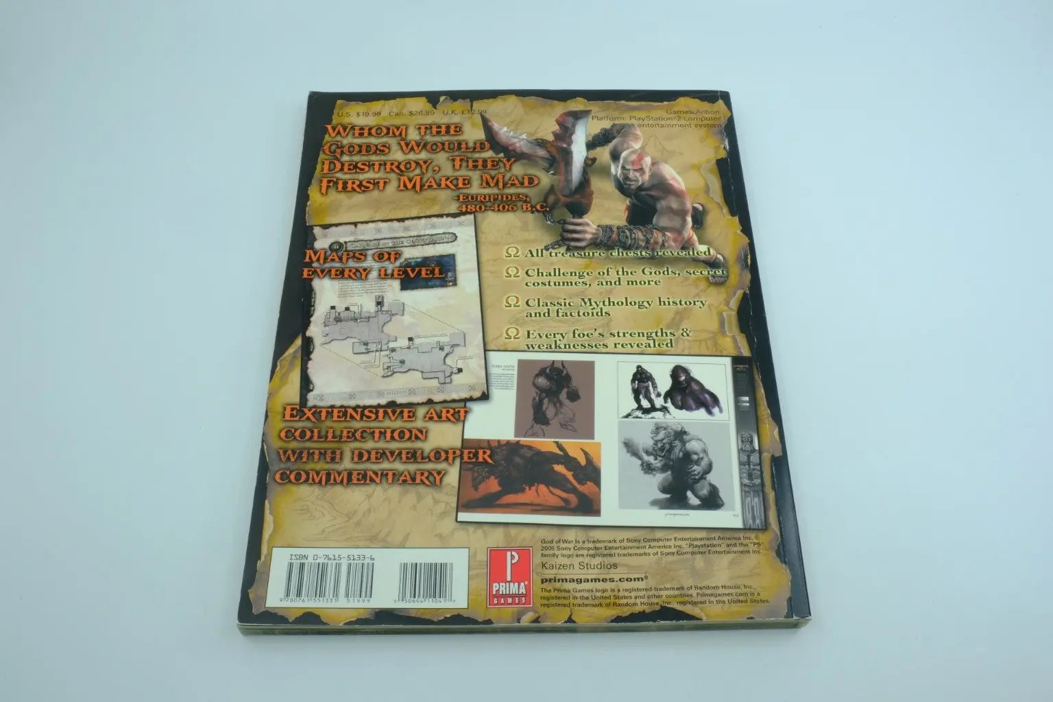 God of War – Prima Official Game Guide RetroGate - Your Gateway to Classic Gaming