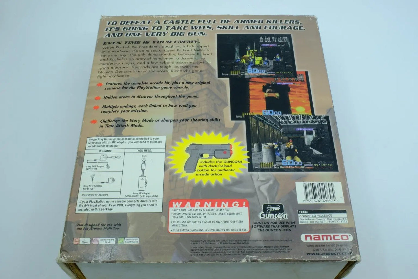 Time Crisis + Guncon – Complete in Box RetroGate - Your Gateway to Classic Gaming