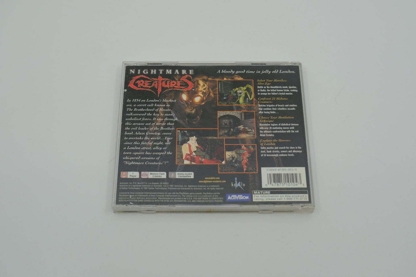 Nightmare Creatures Playstation 1 Compete