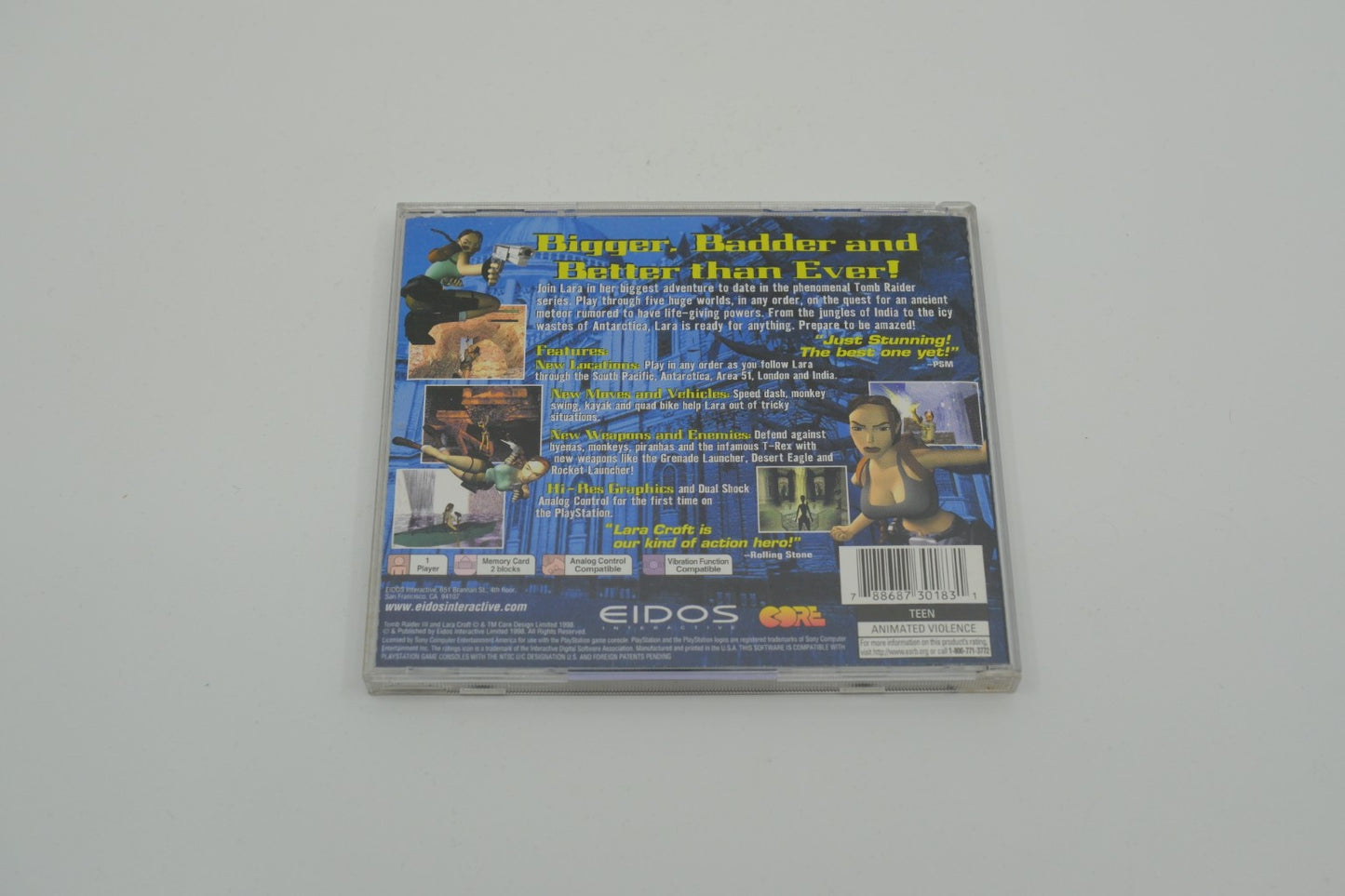Tomb Raider III Playstation 1 Complete