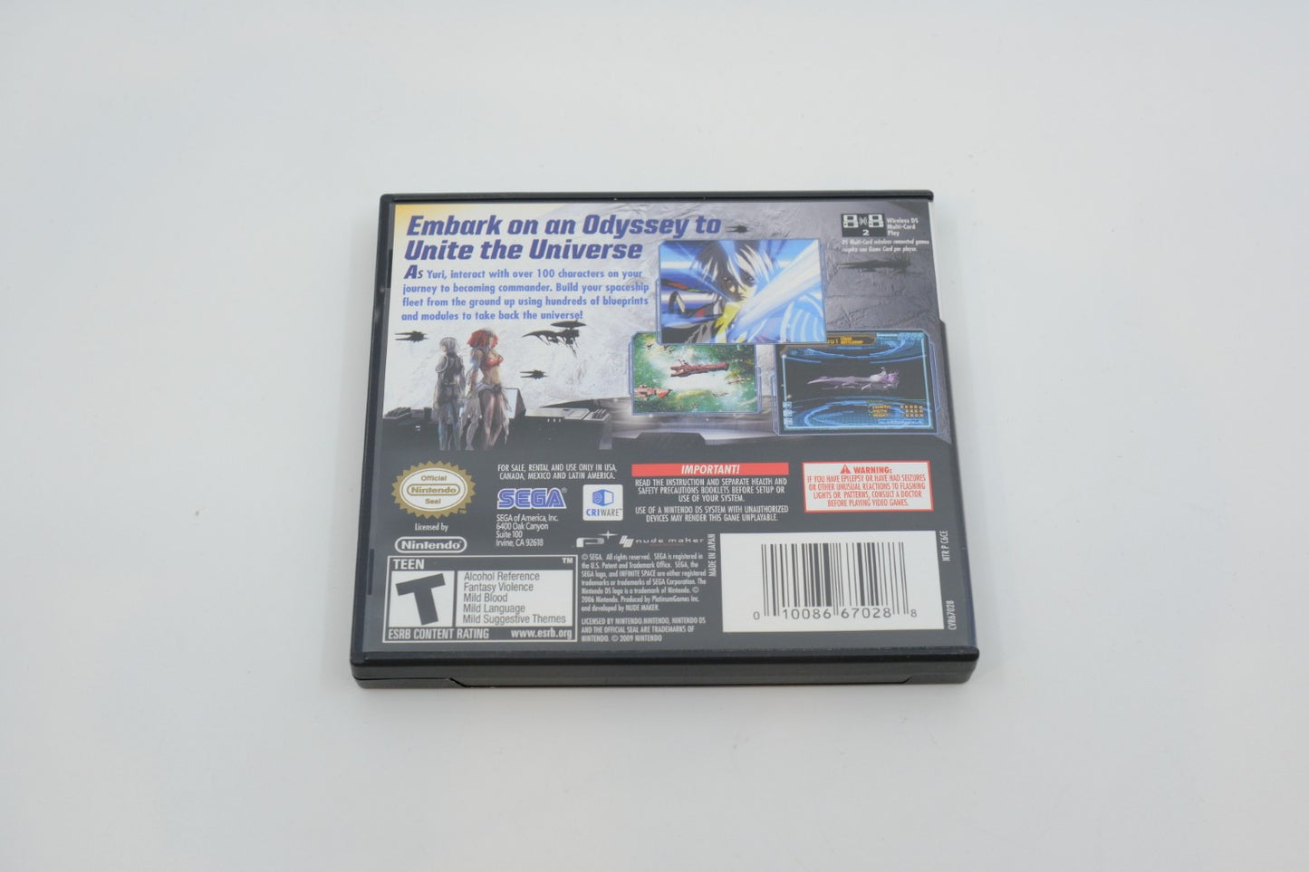 Infinite Space — Complete in Case (DS, 2010, Sega / PlatinumGames)
