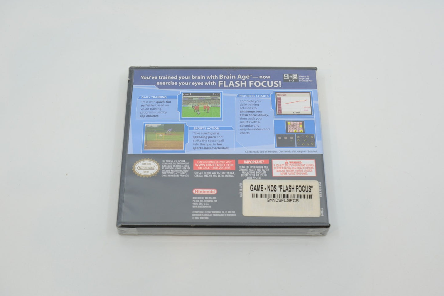 Flash Focus: Vision Training in Minutes a Day — Brand‑New Factory‑Sealed (Nintendo DS, 2007)