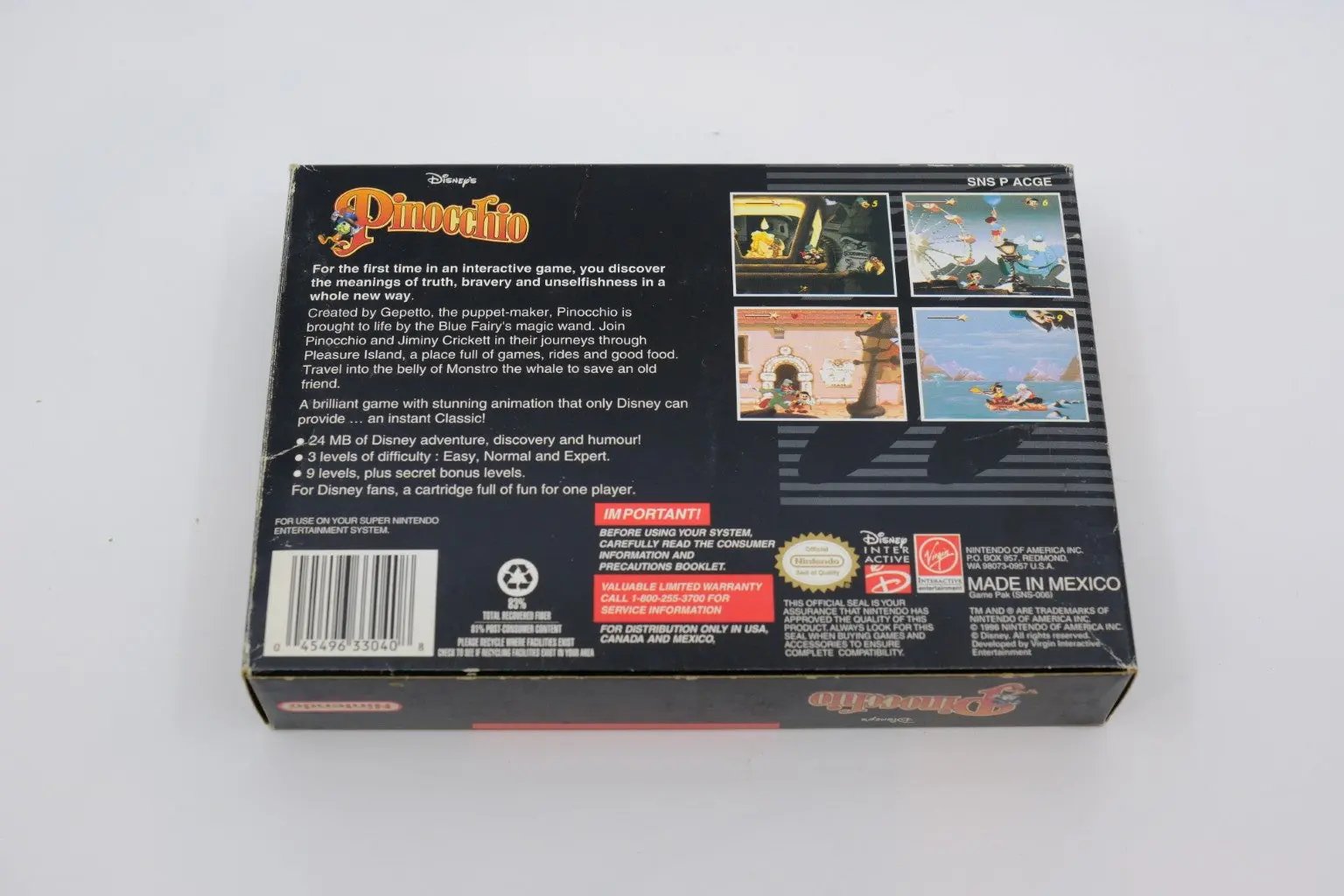 Pinocchio — Complete in box RetroGate - Your Gateway to Classic Gaming