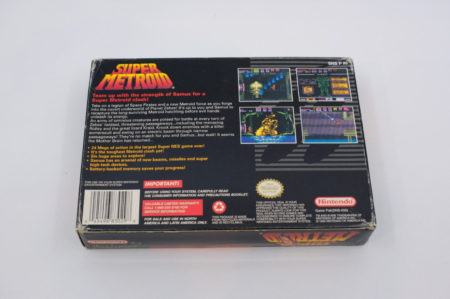 Super Metroid — Complete in box