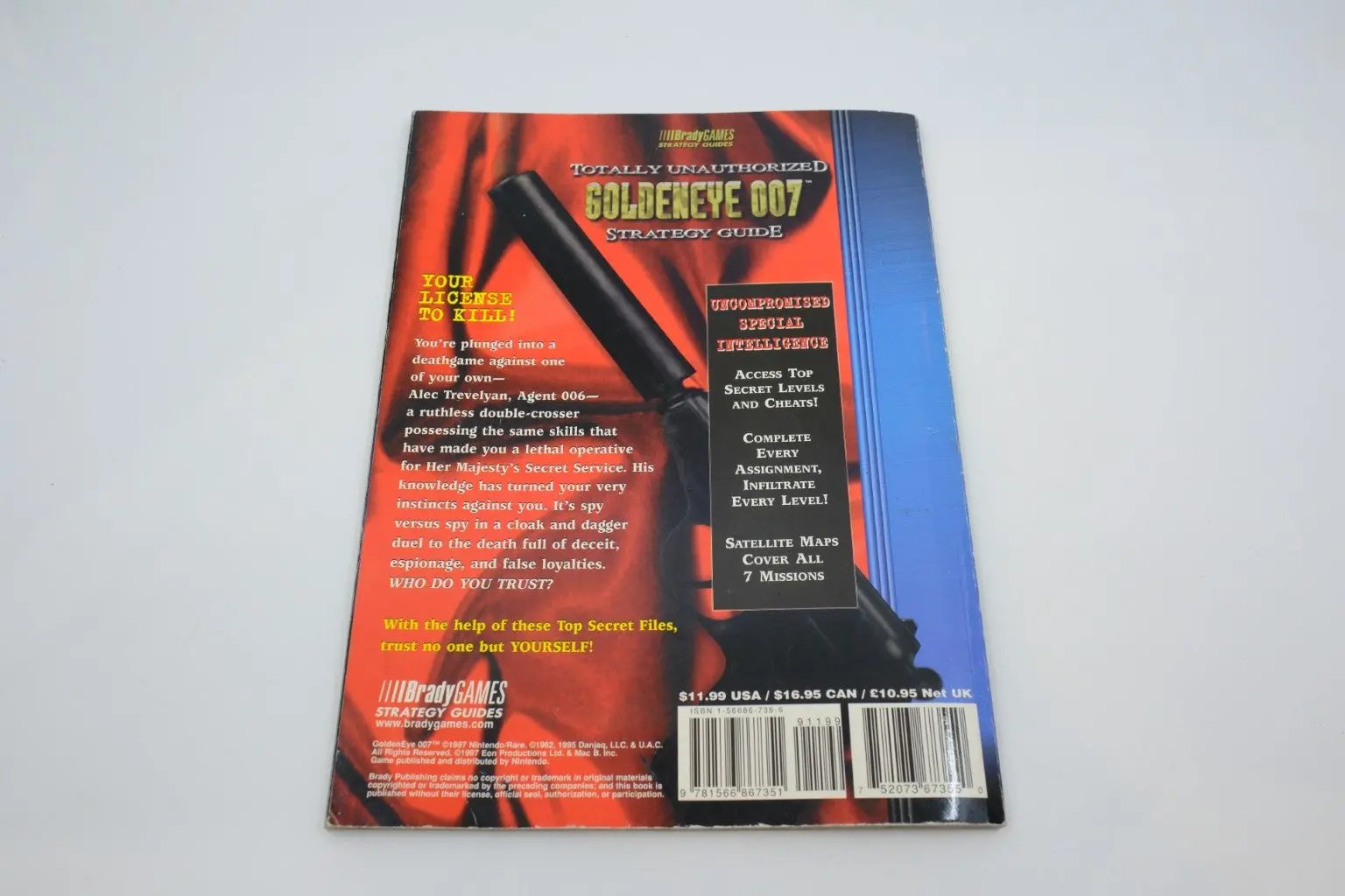 GoldenEye 007 — “Totally Unauthorized” Strategy Guide (BradyGames, Nintendo 64) RetroGate - Your Gateway to Classic Gaming