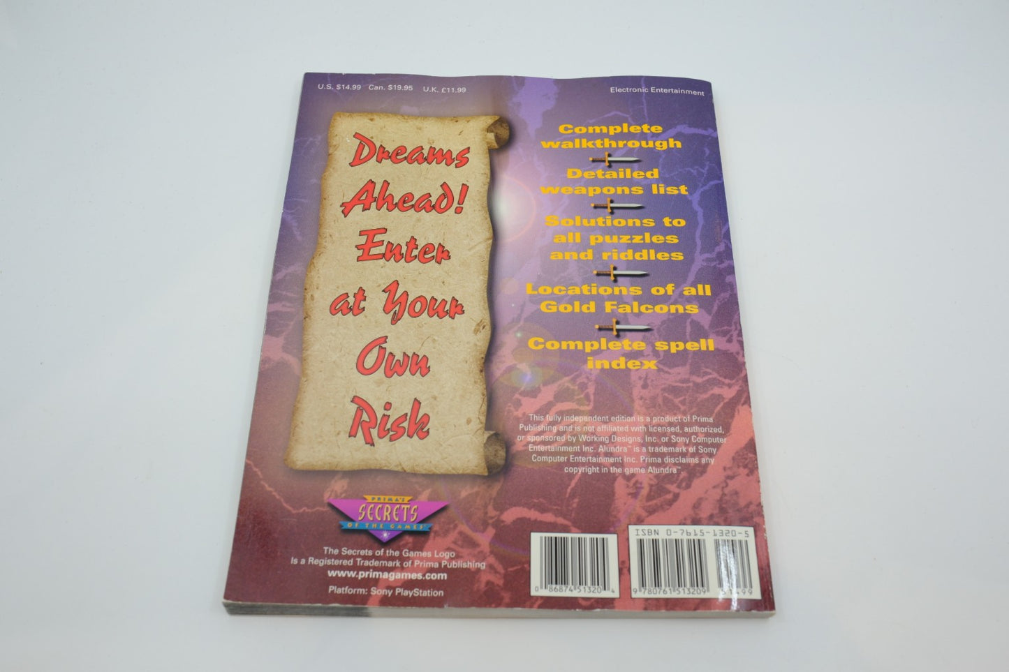 Alundra — Prima “Unauthorized Game Secrets” Strategy Guide (PlayStation 1)