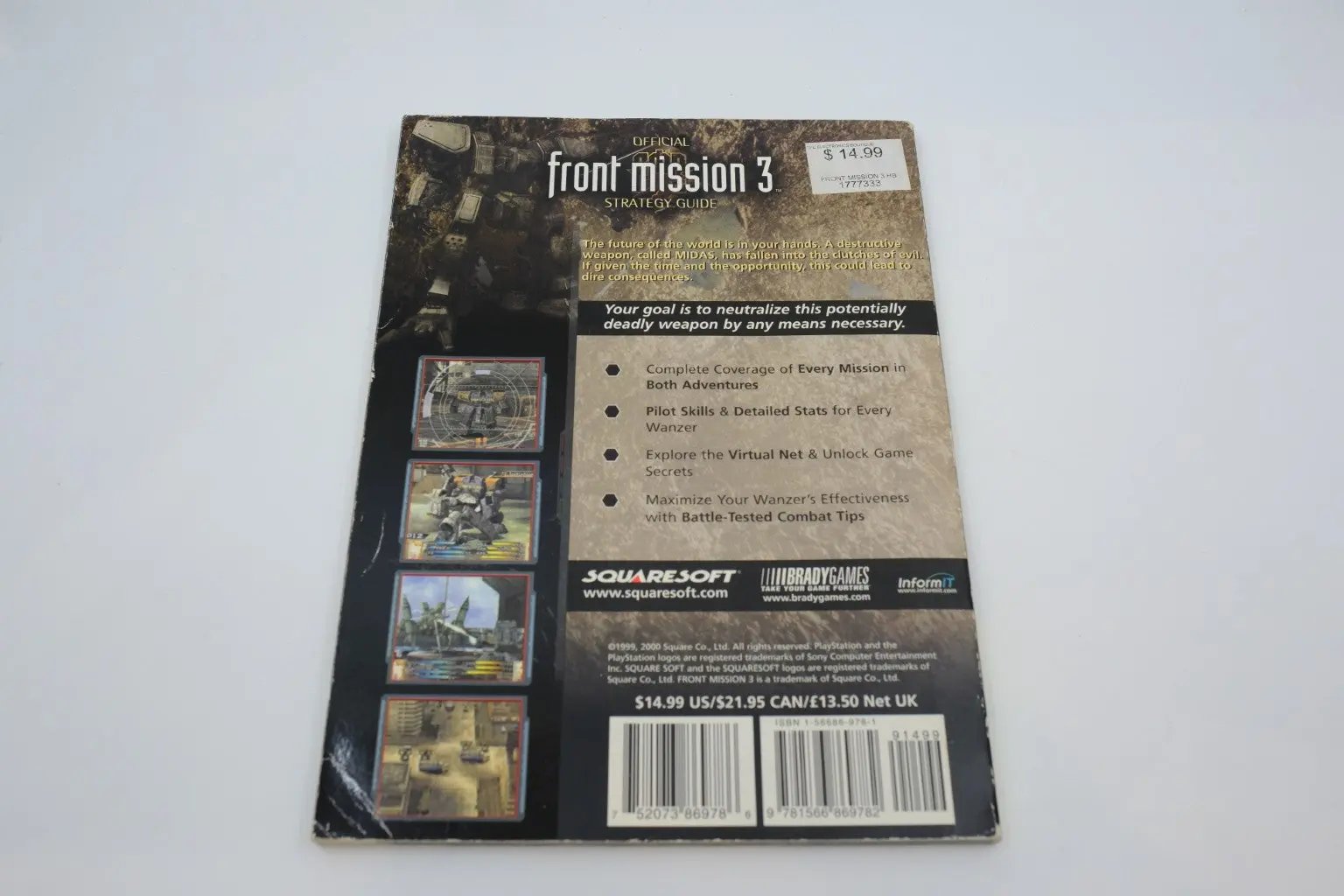 Front Mission 3 — BradyGames Official Strategy Guide (PS1) RetroGate - Your Gateway to Classic Gaming