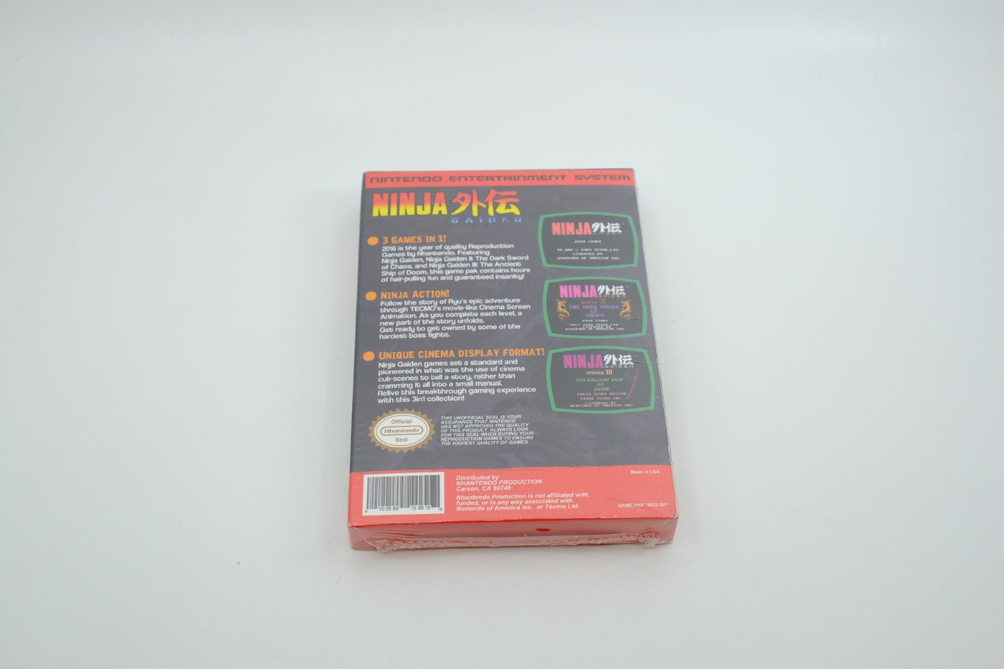 Ninja Gaiden Trilogy – Brand New (NES Reproduction)
