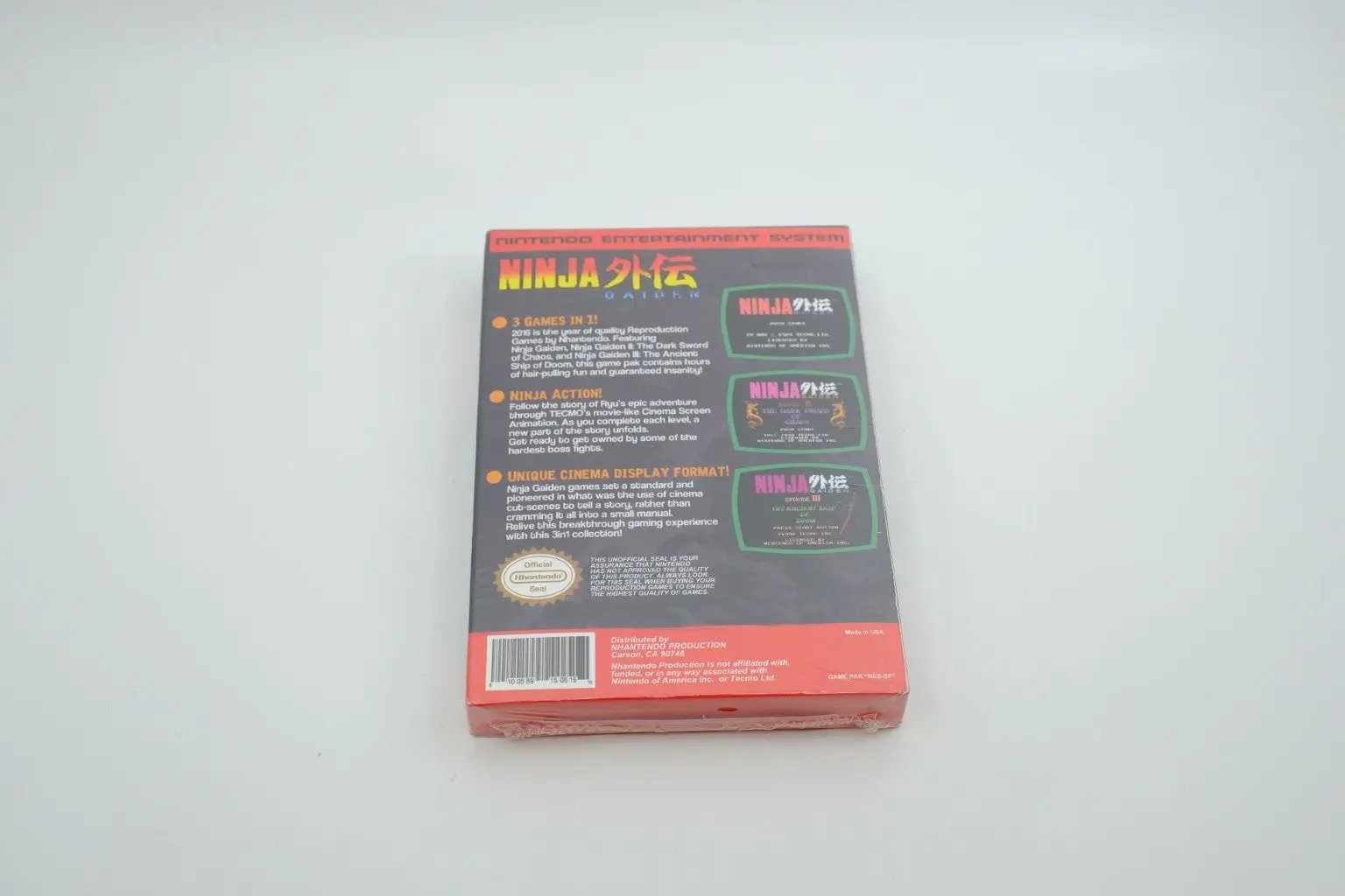 Ninja Gaiden Trilogy – Brand New (NES Reproduction) RetroGate - Your Gateway to Classic Gaming