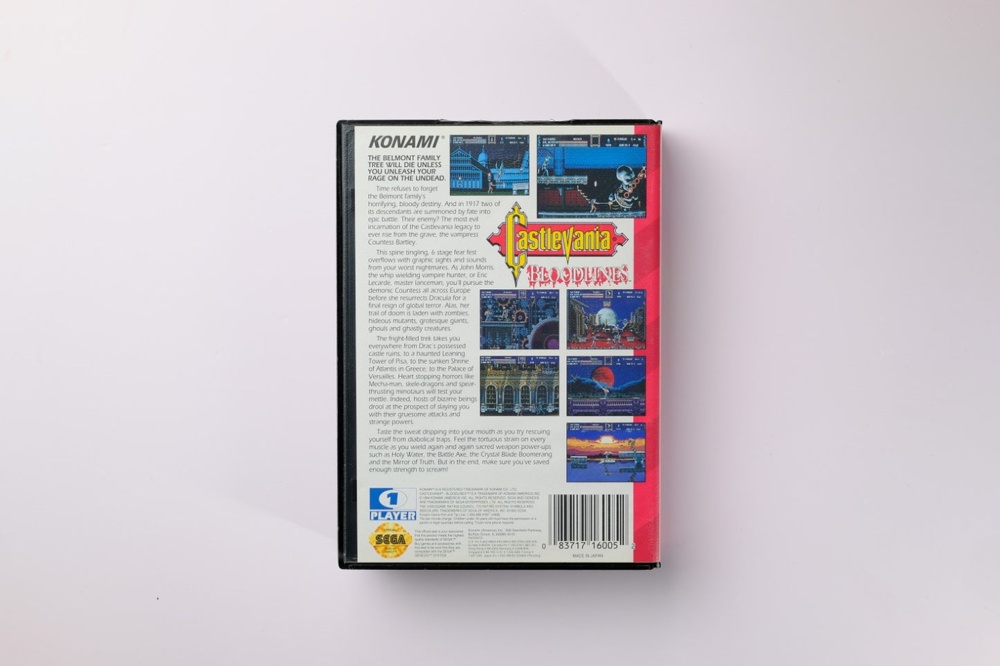 Castlevania: Bloodlines Sega Genesis Complete
