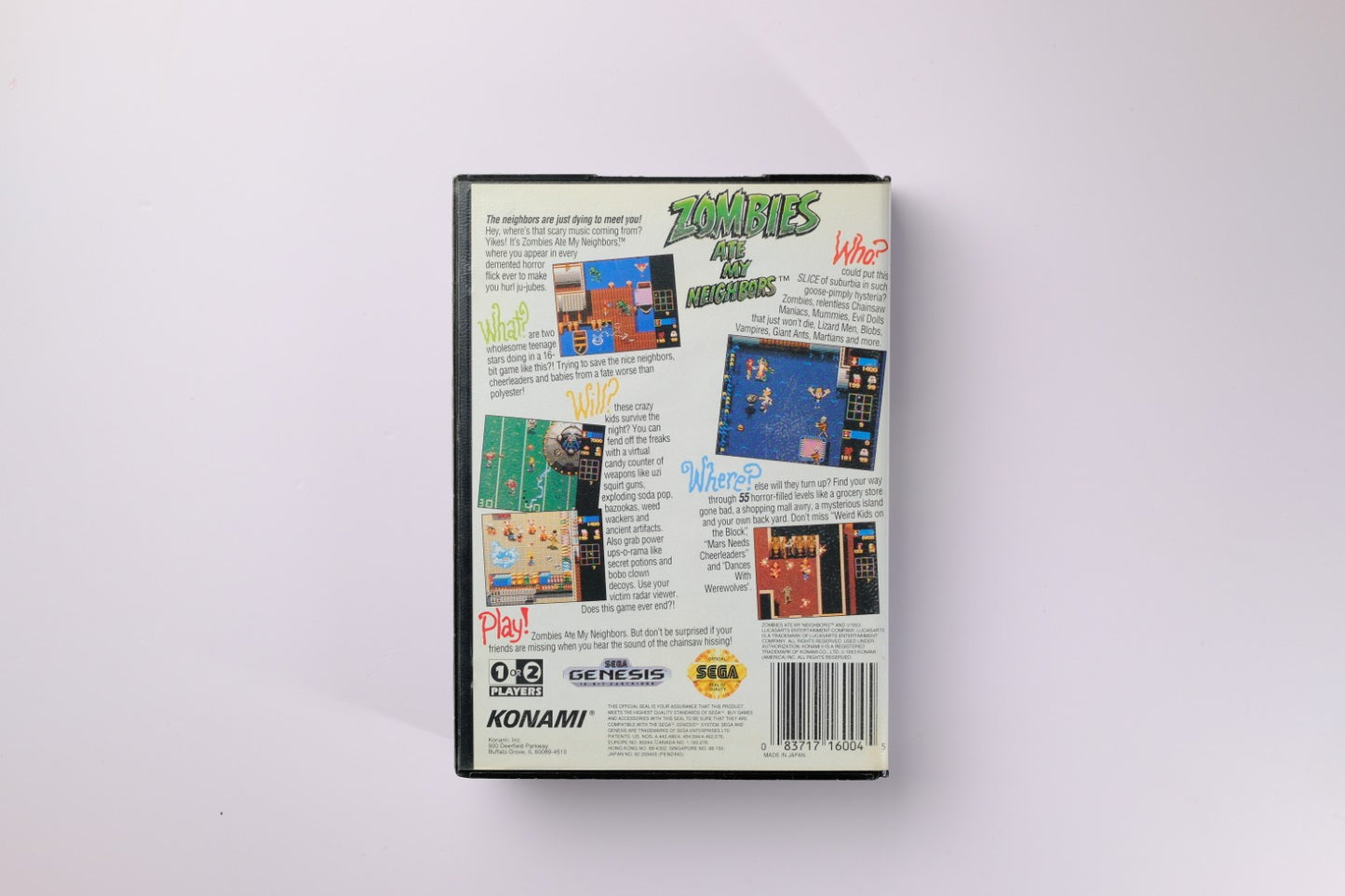 Zombies Ate My Neighbors Sega Genesis Complete