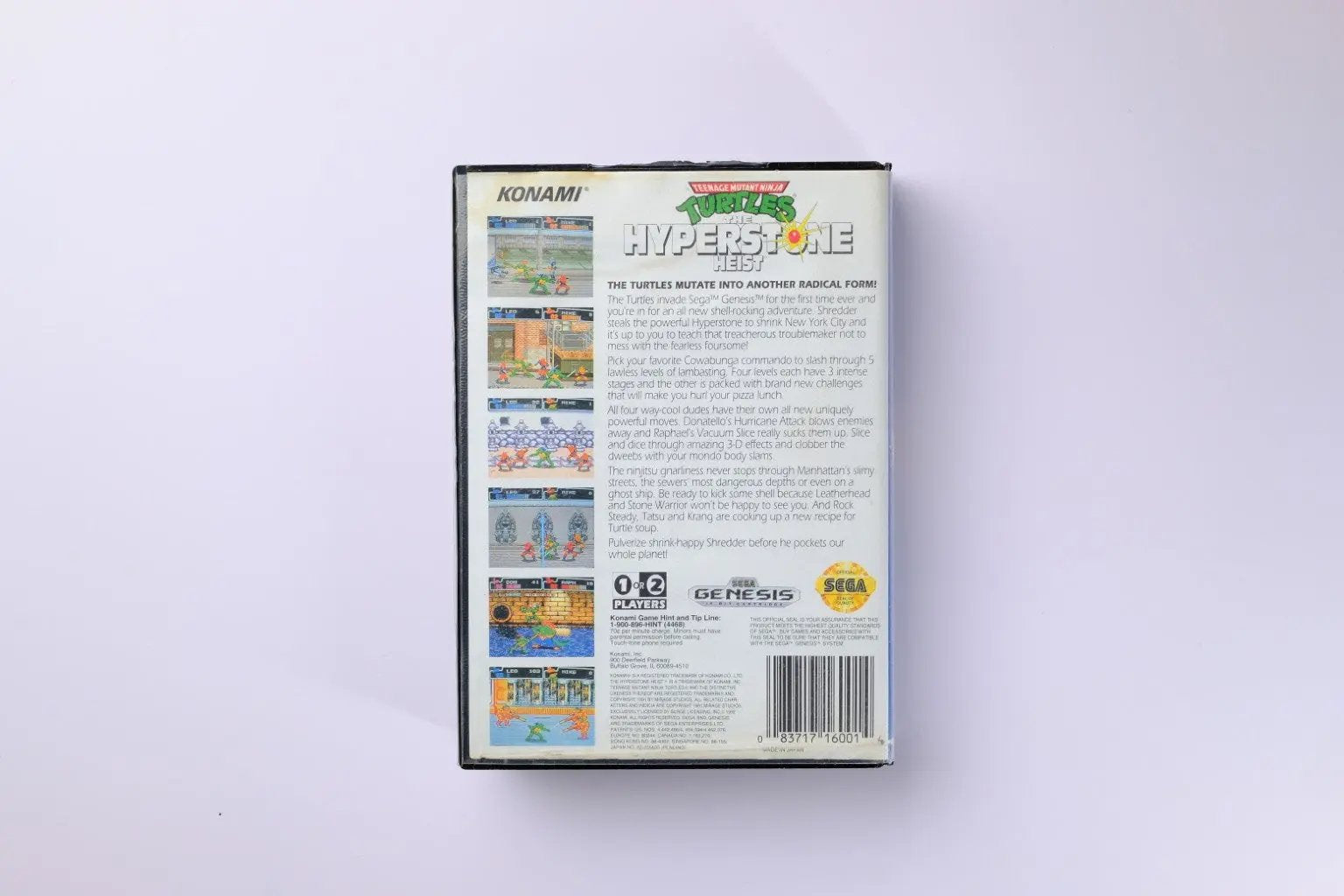 Teenage Mutant Ninja Turtles Hyperstone Heist Sega Genesis Complete RetroGate - Your Gateway to Classic Gaming