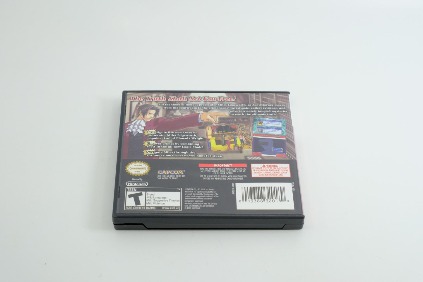 Ace Attorney Investigations: Miles Edgeworth – Complete in Box