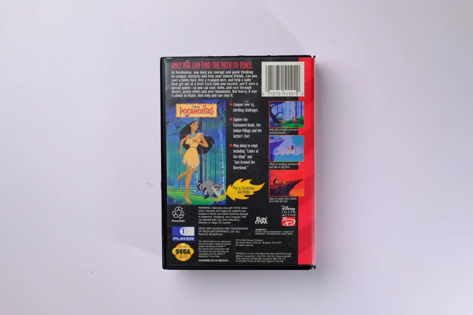 Pocahontas Sega Genesis Complete RetroGate - Your Gateway to Classic Gaming
