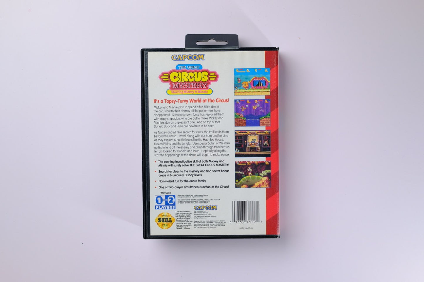 The Great Circus Mystery Starring Mickey and Minnie Sega Genesis Complete