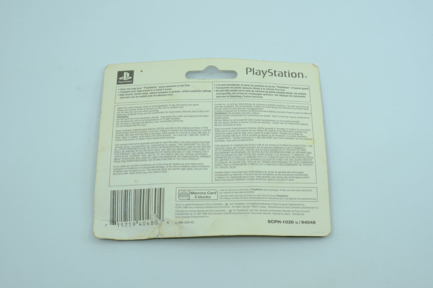 PlayStation Memory Card (Gray) – Sealed