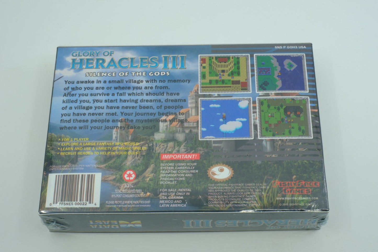 Glory of Heracles III (Super Nintendo) – Factory Sealed Reproduction