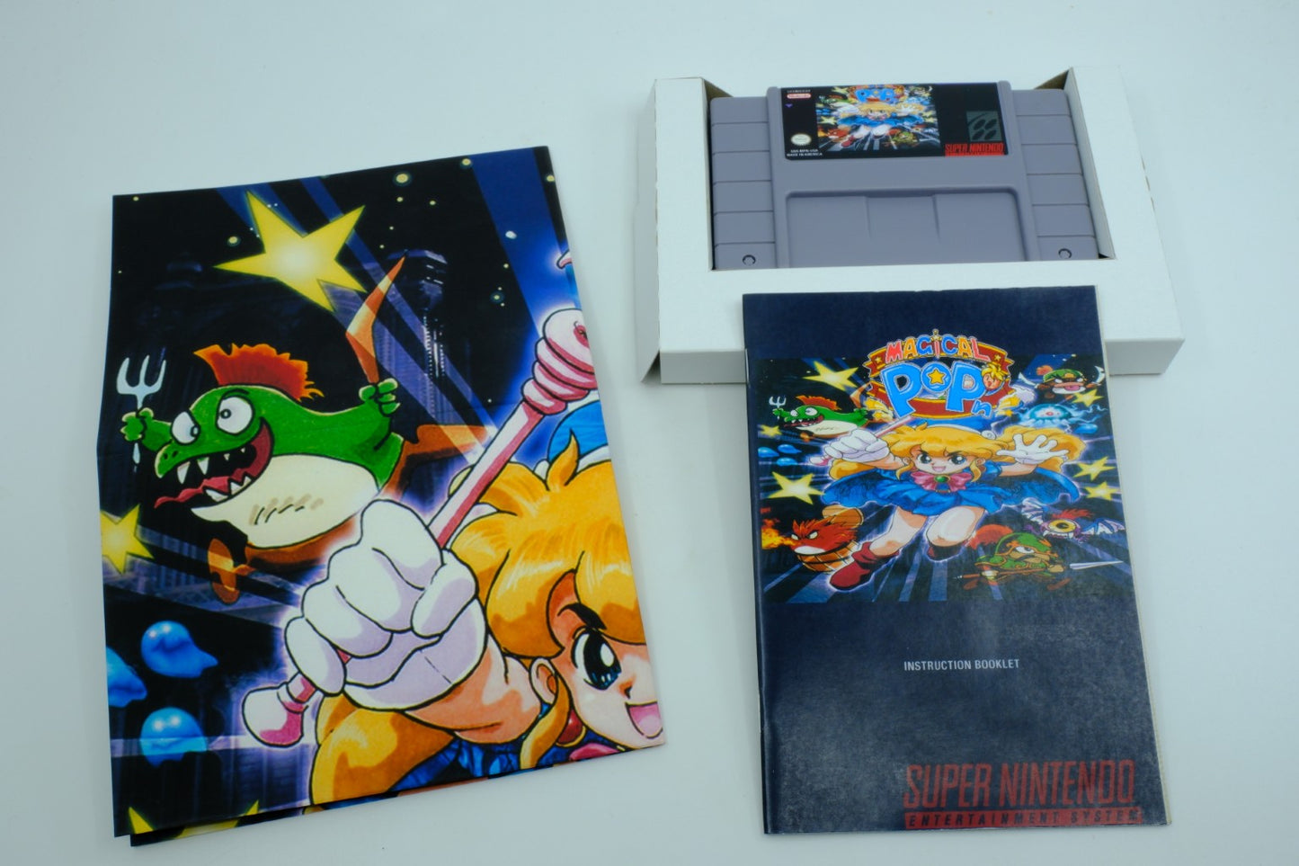 Magical Pop’n (Super Nintendo) – Complete in Box (CIB) Reproduction