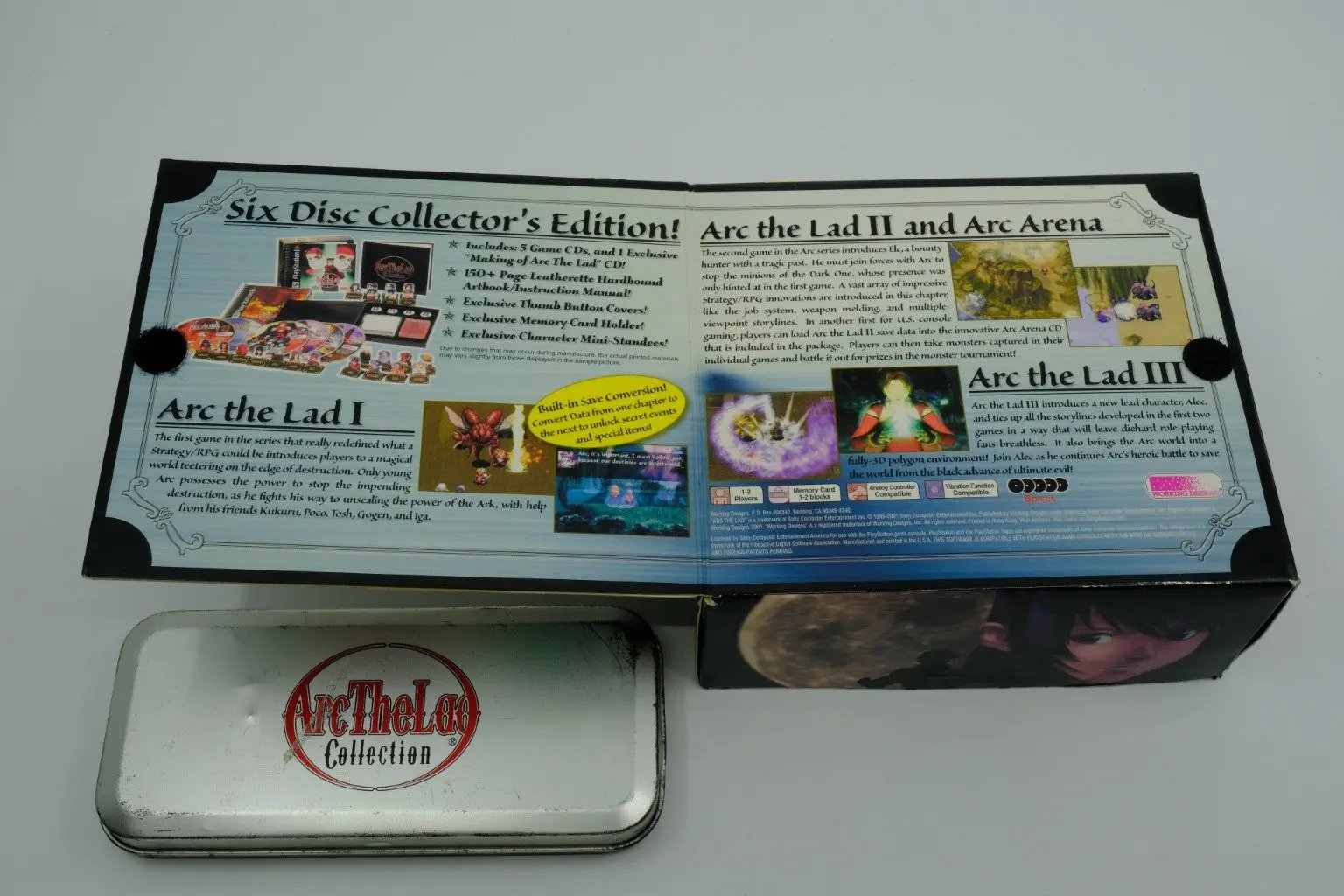 Arc the Lad Collection – Complete in Box with promotional Arc the Lad pocket watch RetroGate - Your Gateway to Classic Gaming