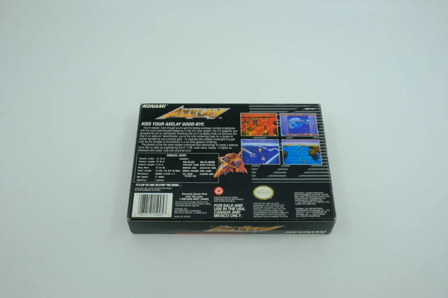 Axelay – Complete in Box RetroGate - Your Gateway to Classic Gaming
