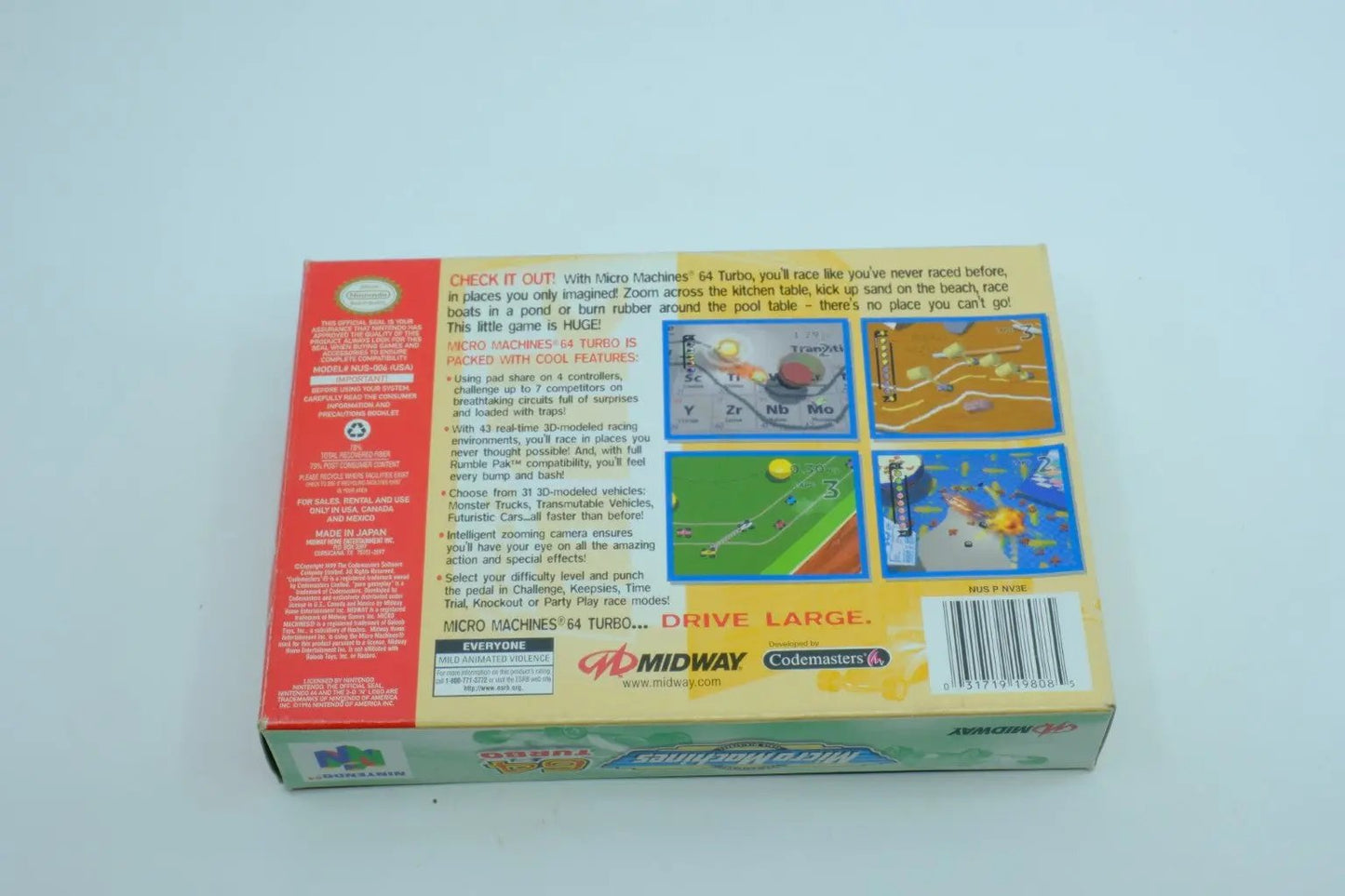 Micro Machines 64 Turbo – Complete in Box ( CAR INCLUDED ) RetroGate - Your Gateway to Classic Gaming