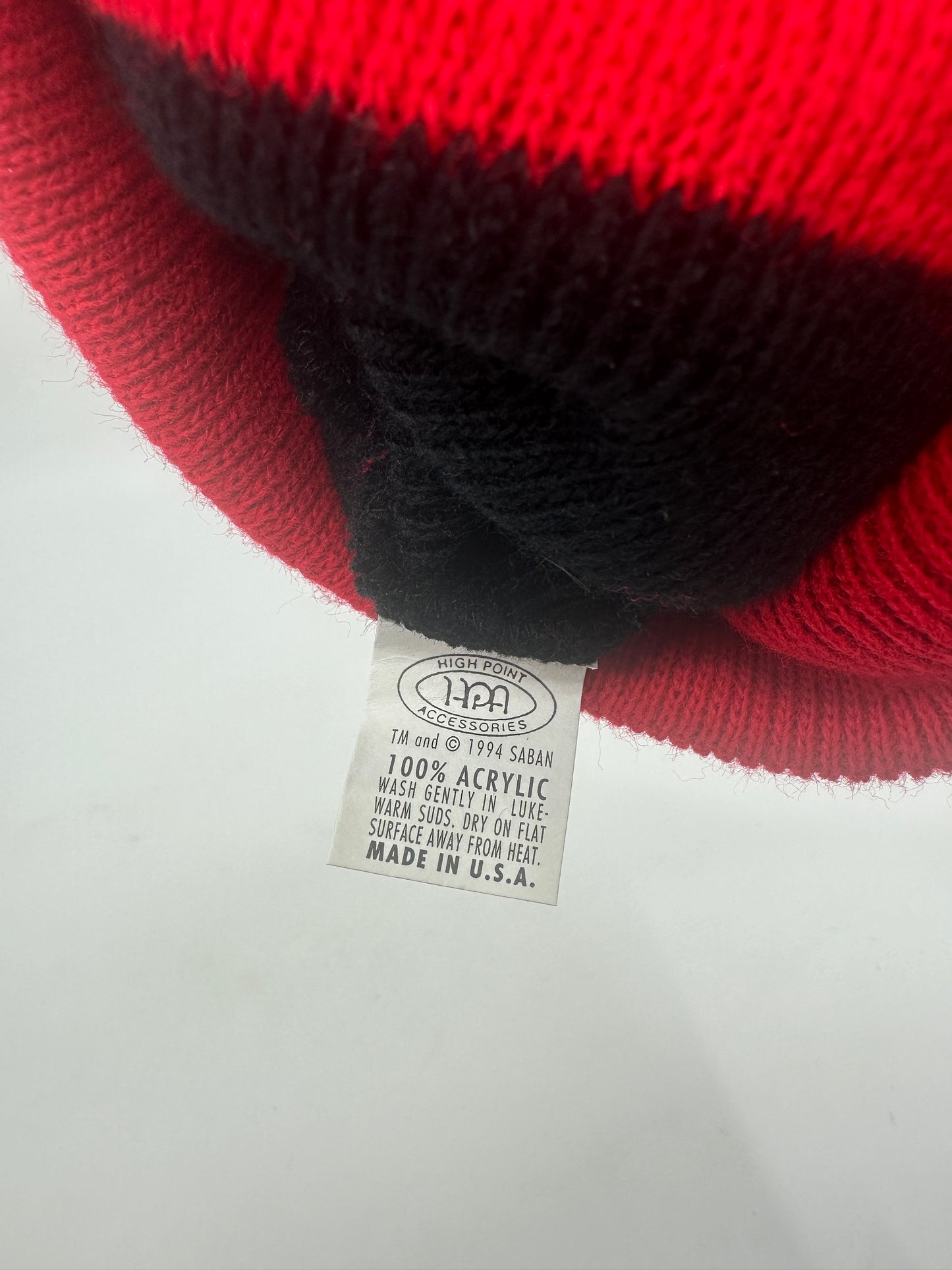 Mighty Morphin Power Rangers Beanie Hat 1994