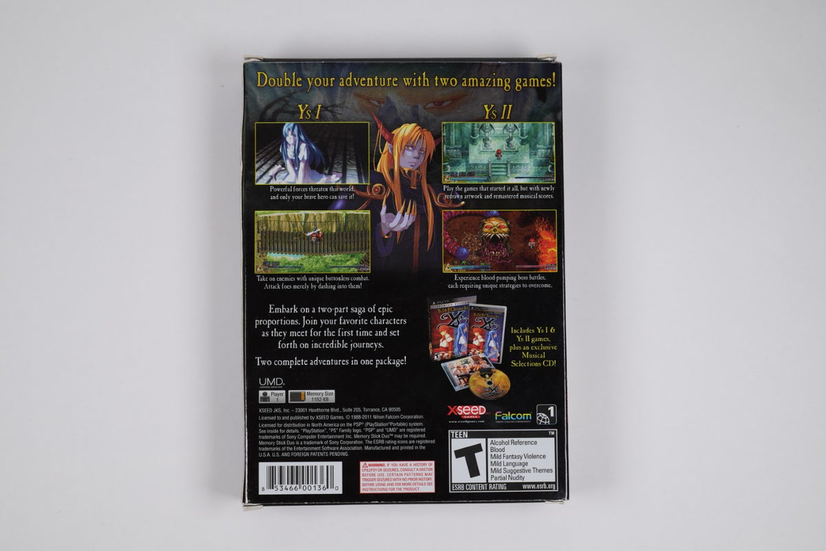 Ys I & II Chronicles - Complete in Box ( SEALED GAME )