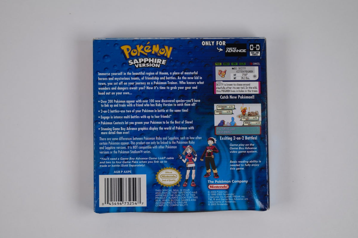 Pokemon Sapphire Version - Complete in Box