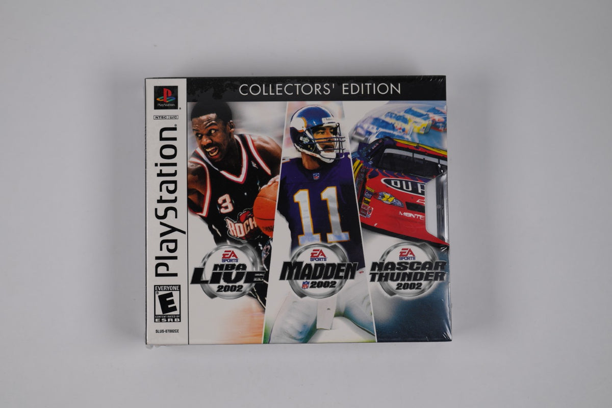 EA Sports Collector's Edition: NBA Live 2002, Madden NFL 2002 & NASCAR Thunder 2002 - Brand New Sealed