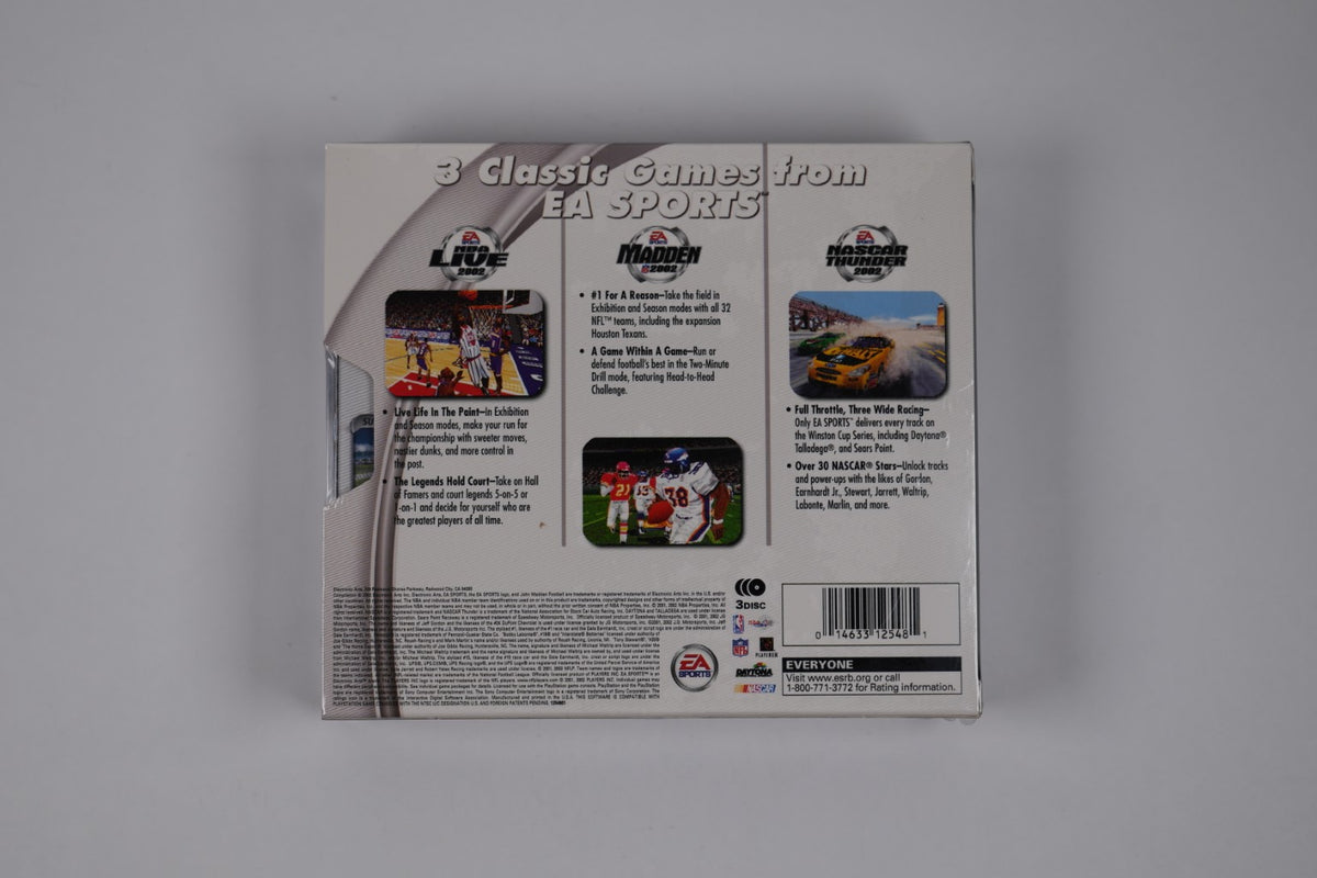 EA Sports Collector's Edition: NBA Live 2002, Madden NFL 2002 & NASCAR Thunder 2002 - Brand New Sealed