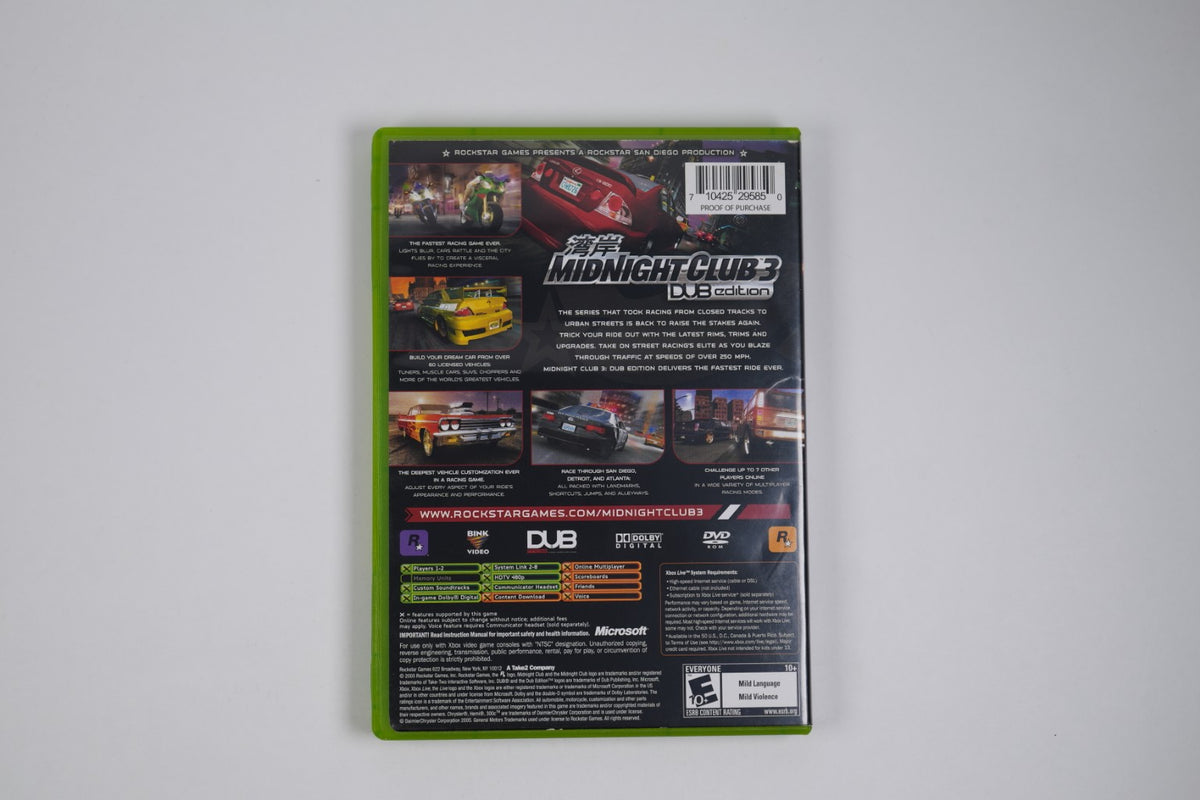 Midnight Club 3: DUB Edition - Complete in Box