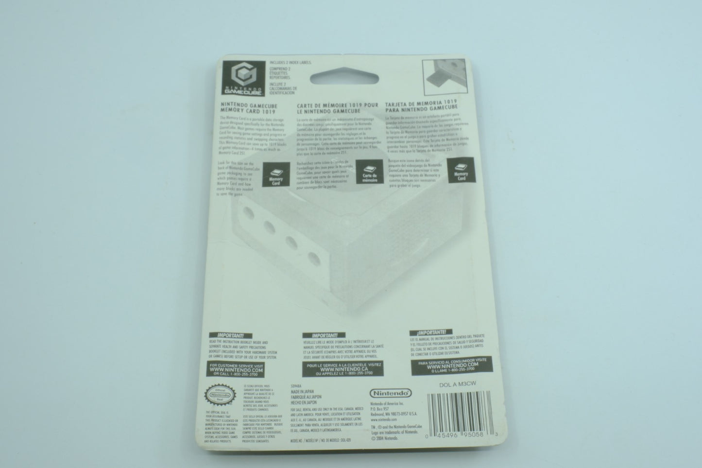 Nintendo GameCube Memory Card 1019 - White - Brand New ( SEALED )