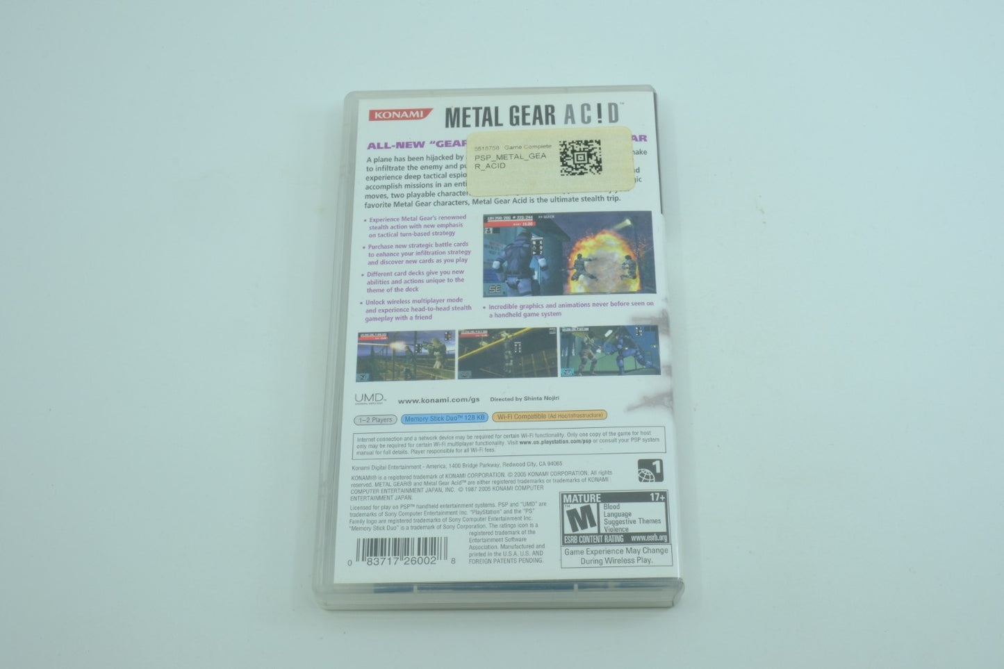 Metal Gear Acid - Complete in Box