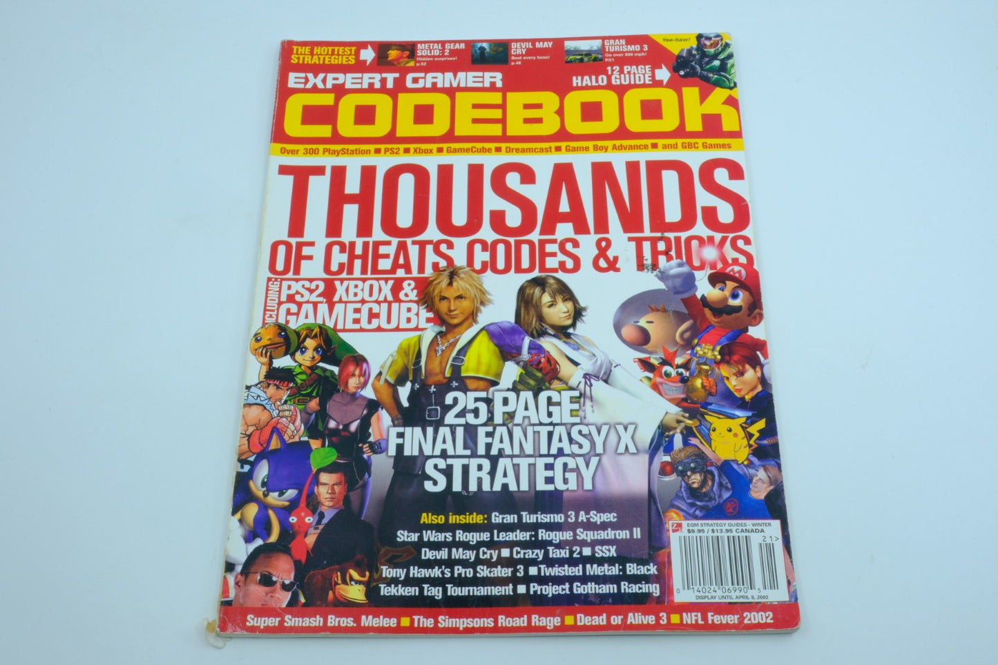 Expert Gamer Codebook - Winter 2002 - Thousands of Cheats Codes & Tricks - 25 Page Final Fantasy X Strategy