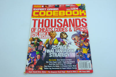 Expert Gamer Codebook - Winter 2002 - Thousands of Cheats Codes & Tricks - 25 Page Final Fantasy X Strategy