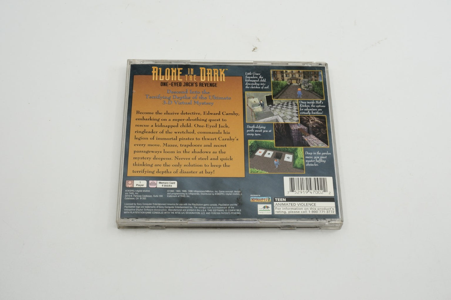 Alone in the Dark: One-Eyed Jack's Revenge - Complete in Box + Hint Card