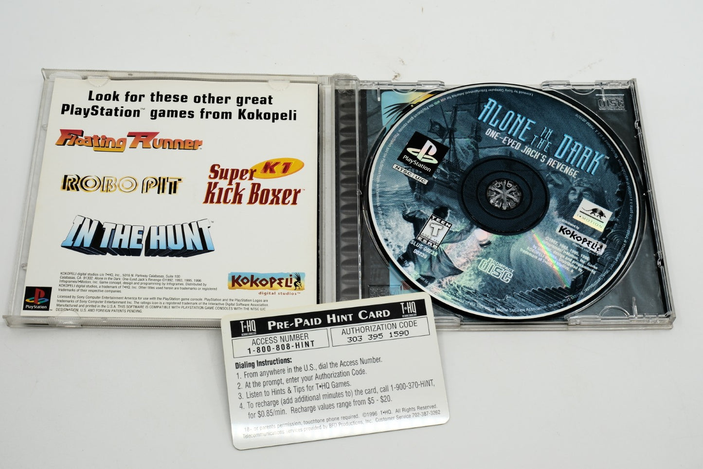 Alone in the Dark: One-Eyed Jack's Revenge - Complete in Box + Hint Card