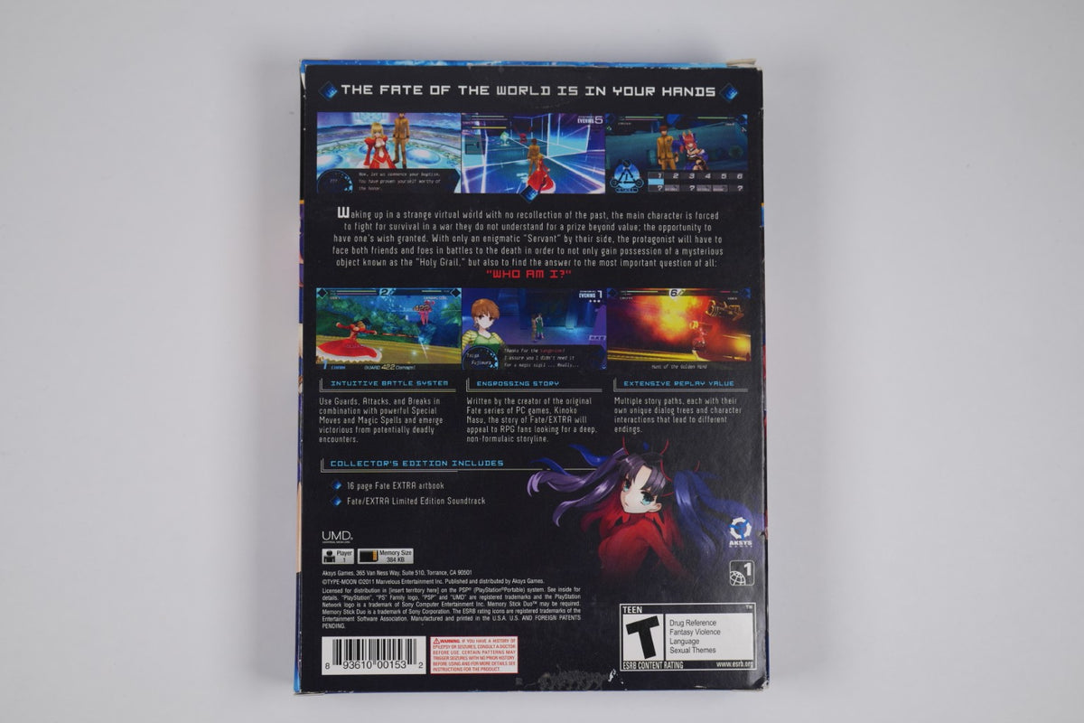 Fate/Extra Limited Edition – Sony PSP – Complete with Visual Works & Soundtrack