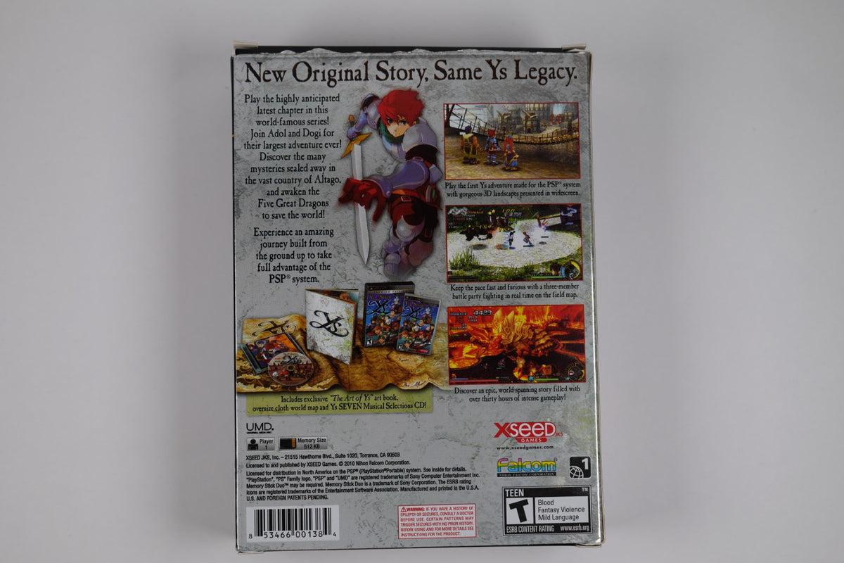 Ys Seven Premium Edition – Sony PSP – Complete with Art Book, Map & Soundtrack