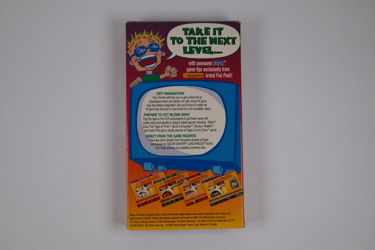 SEGA Game Tips Video – Lunchables Promotional VHS Tape – 1995