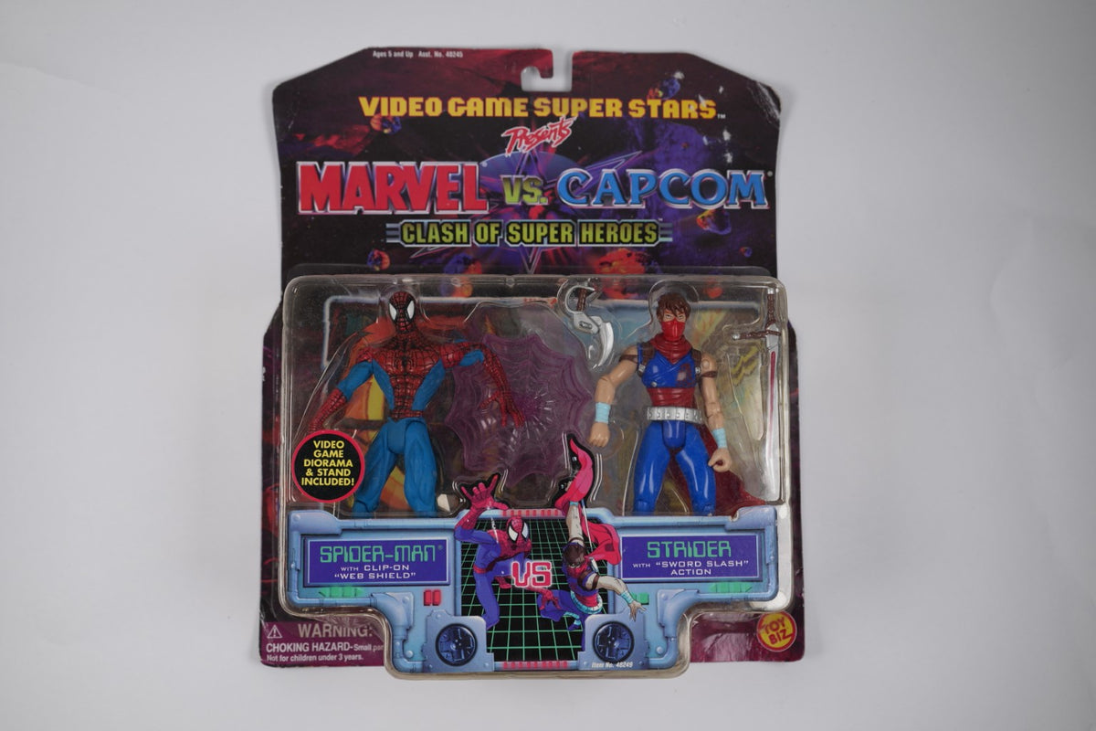 Marvel vs. Capcom: Clash of Super Heroes – Spider-Man vs. Strider Figures – Toy Biz