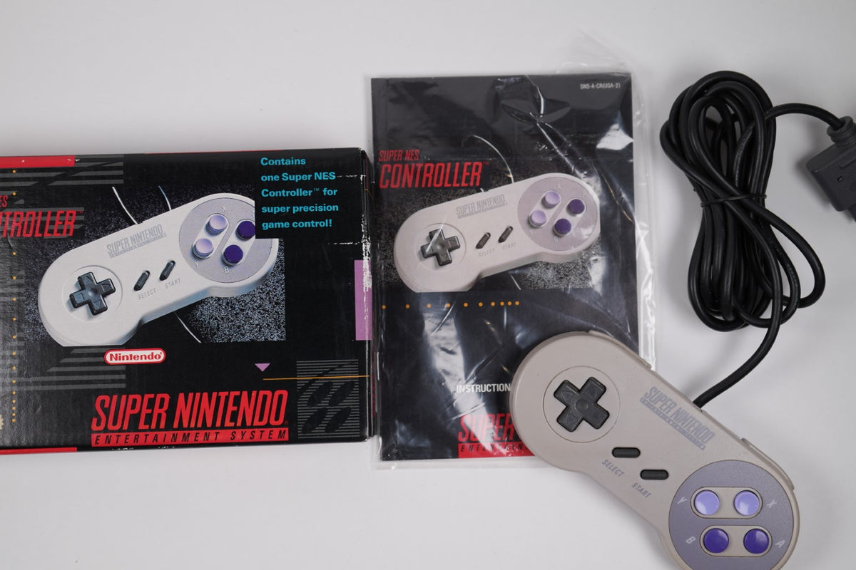 Super Nintendo SNES Controller – Official Nintendo – Complete in Box