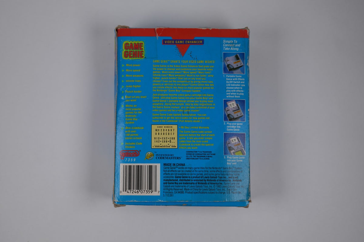 Game Genie Video Game Enhancer – Nintendo Game Boy – Complete in Box