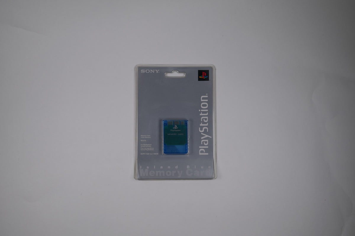 Sony PlayStation PS1 Memory Card – Island Blue – Factory Sealed