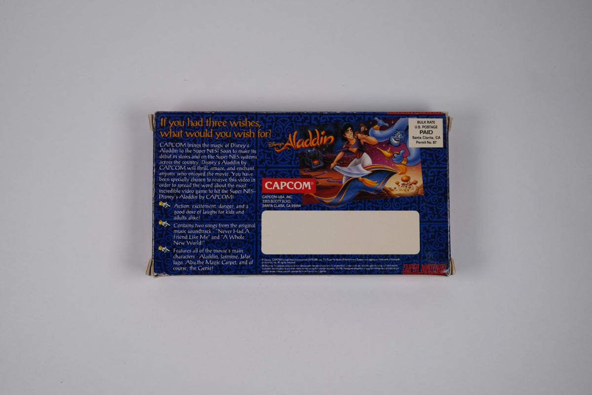 Disney’s Aladdin – Super Nintendo SNES – Capcom Promotional VHS Tape