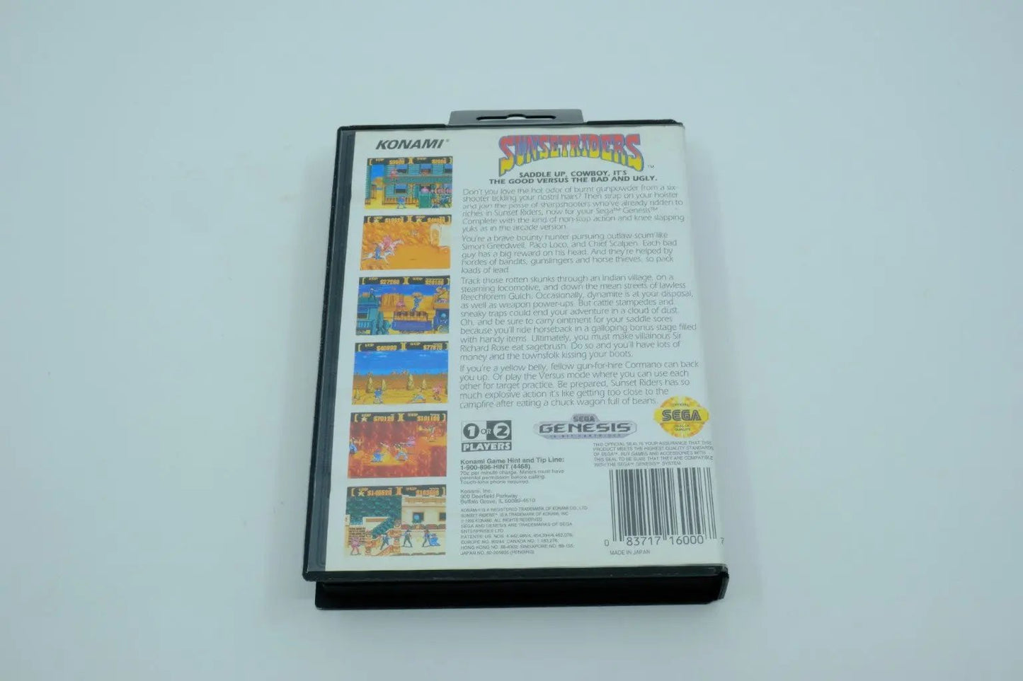 Sunset Riders – Complete in Box RetroGate - Your Gateway to Classic Gaming