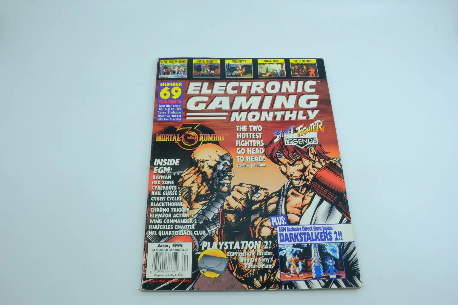 Electronic Gaming Monthly — April 1995 (Mortal Kombat 3 vs. Street Fighter Legends Cover) RetroGate - Your Gateway to Classic Gaming