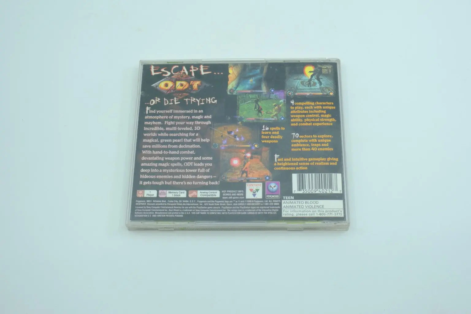 ODT: Escape… Or Die Trying – Complete in Box RetroGate - Your Gateway to Classic Gaming